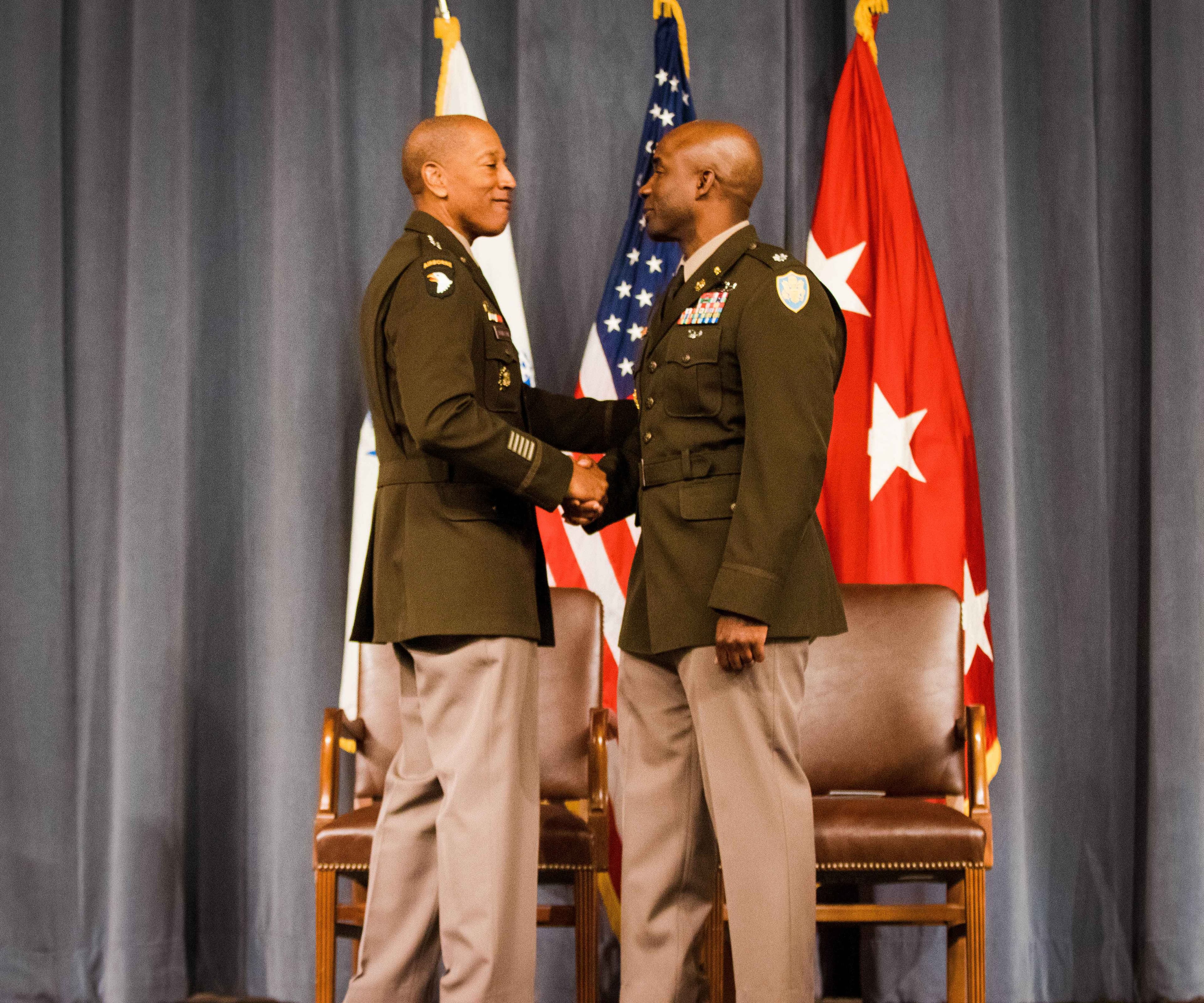 Walter at a military ceremony receiving recognition